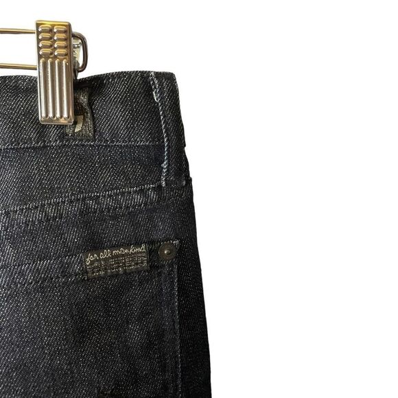 7 For All Mankind Skull Crop Low-Rise Jeans Size 26 - Picture 6 of 12